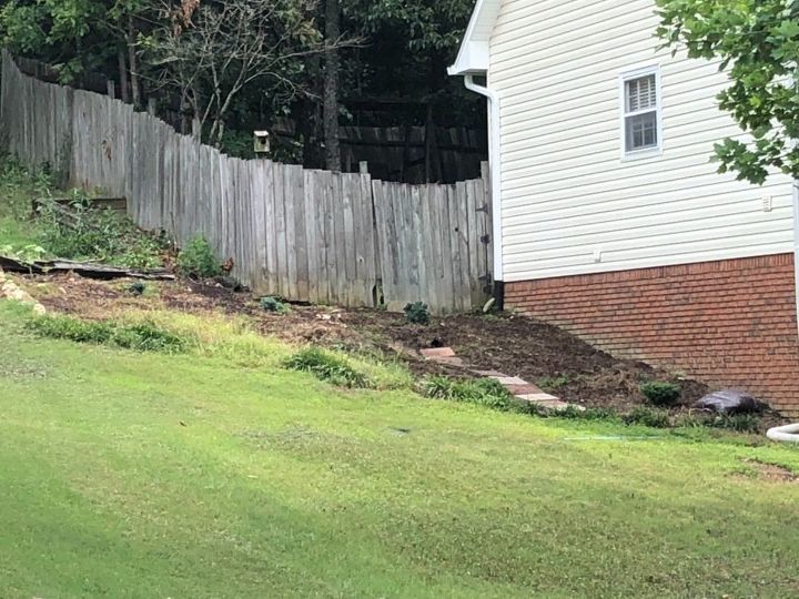 landscaping ideas for hill with poor drainage i d love suggestions