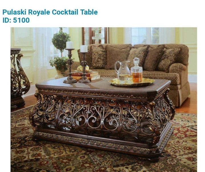 q look for cocktail table by pulaski style royale 5100