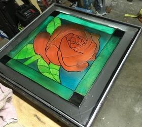 skylight window to stained glass look table part 2