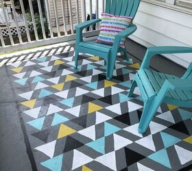 how to stencil an outdoor rug