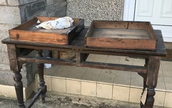  Reciclagem de uma mesa velha com madeira de palete recuperada