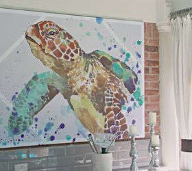 how to turn a shower curtain into wall art