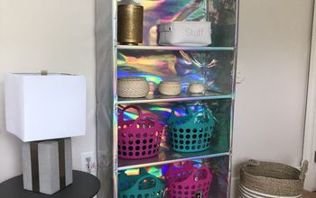 Holographic Bookshelf on a Budget - Teen Tween Decor