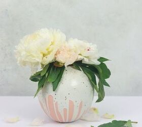 diy plaster flower vase