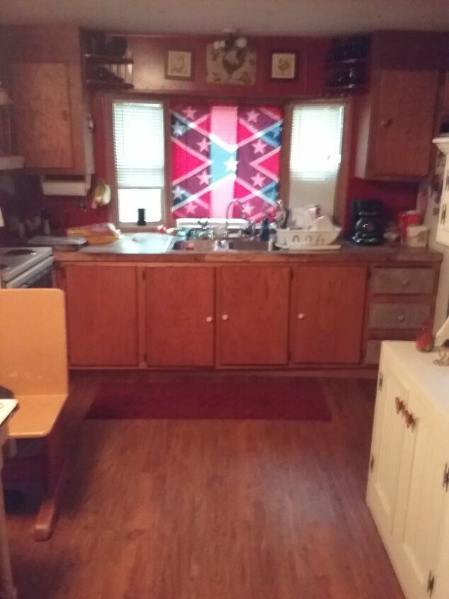 q i would you remodel this kitchen its a moble home 14 ft wide