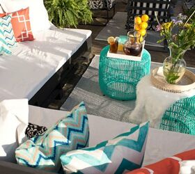 s 15 unique outdoor entertaining ideas, Outdoor Pallet Sectional