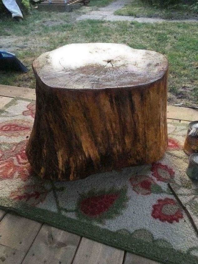 mesa auxiliar reposapis tree stump