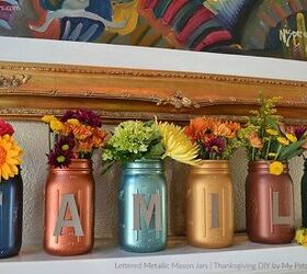 s 30 great mason jar ideas you have to try, Gorgeous Metallic Mantle Sign