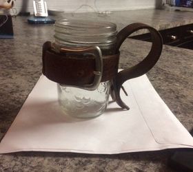 s 30 great mason jar ideas you have to try, Leather Mason Jar Tool Caddy