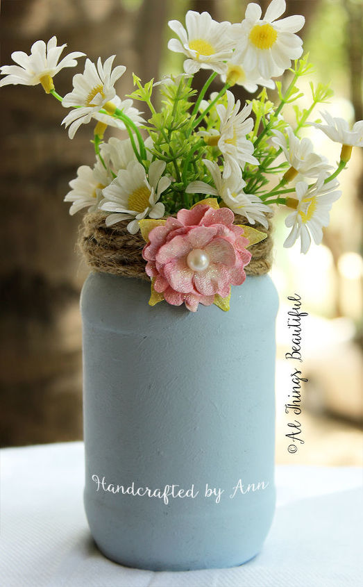 s 30 great mason jar ideas you have to try, Chalk Painted Home Decor