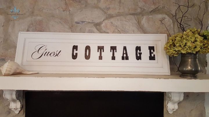 Upcycled Kitchen Cabinet Door Into Pottery Barn Inspired Cottage
