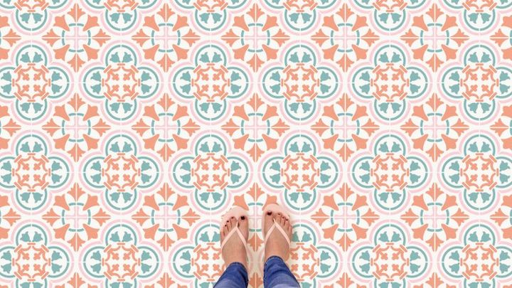diy perfect pastel tile floor