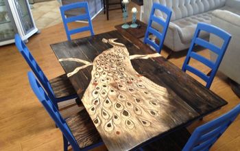 Peacock Designed Table and Chairs