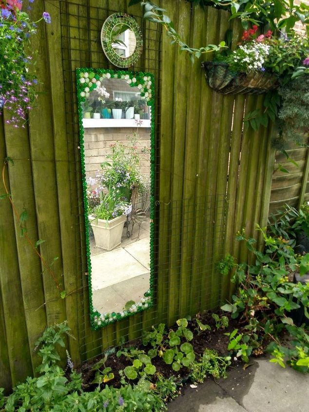 boring mirror to garden feature, The finished mirror
