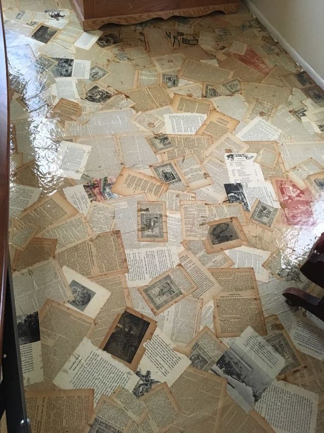 How to Use Old Book Pages to Make a DIY Paper Bag Floor