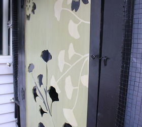 upcycled art greenhouse door