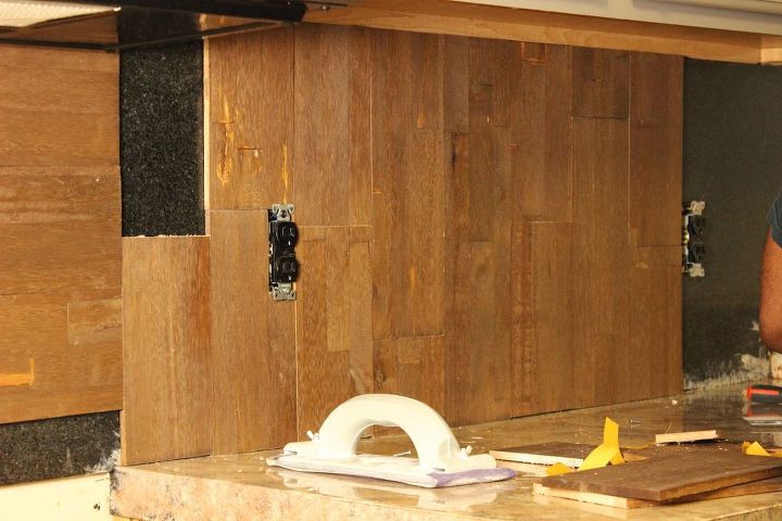 backsplash da cozinha do painel de madeira, instala o vertical em todas as outras partes