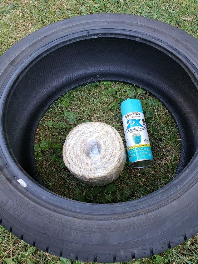 how to make a cute diy tire swing planter for your garden gnomes, Washing the tire before the project