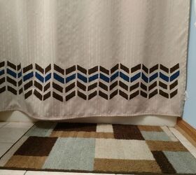 plain shower curtain to decorative shower curtain