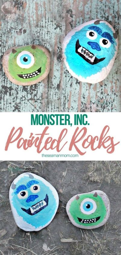 rocas pintadas de monster inc