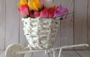 Newspaper Flower Basket Cart DIY