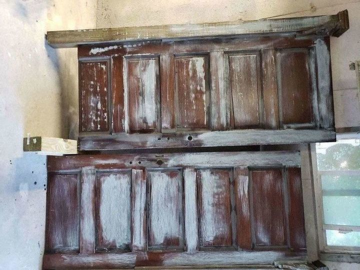 diy farmhouse style barn door headboard