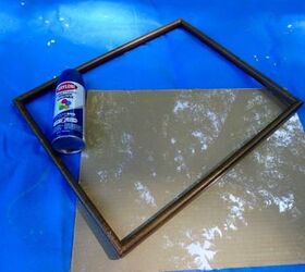 make a dry erase memo board from an old picture frame
