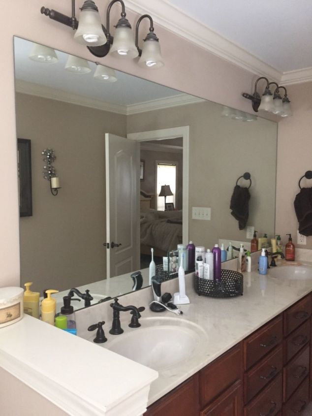 Best Way To Get A Huge Bathroom Mirror Off The Wall Hometalk Huge Bathroom Mirror Off The Wall, How To Take Down A Bathroom Mirror With Clips