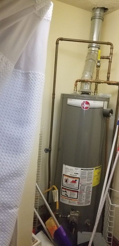 i have a tiny laundry room hot water heater space work around