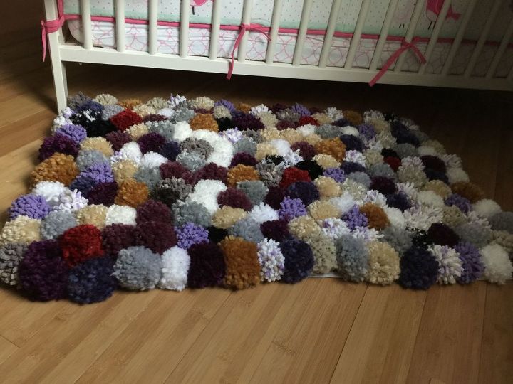 pompom rug, Final Product