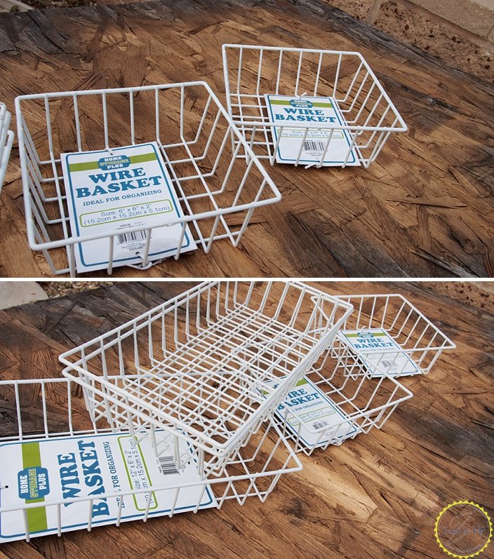 16 brilliant wire basket hacks everyone s doing right now, Organize With Spray Painted Baskets