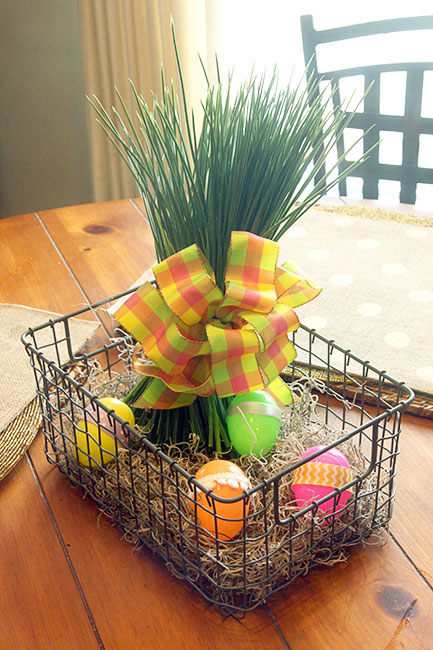 16 brilliant wire basket hacks everyone s doing right now, Create An Industrial Centerpiece for Easter