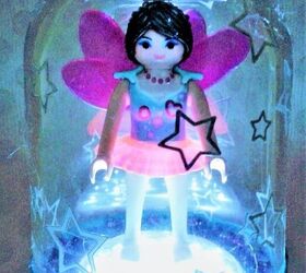 lmpara de mesa playmobil fairy led en forma de globo con purpurina y estrellas