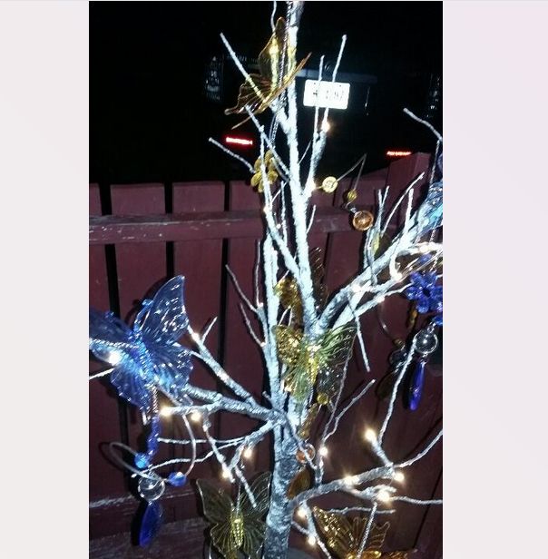 pottery barn knock off lighted butterfly tree