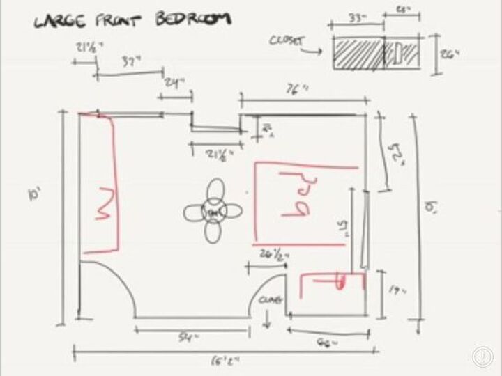 q how do i arrange an oddly shaped bedroom