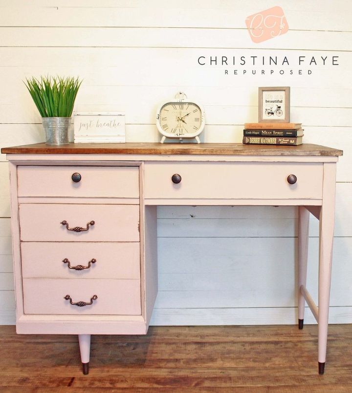 vintage sewing cabinet gets shabby chic makeover