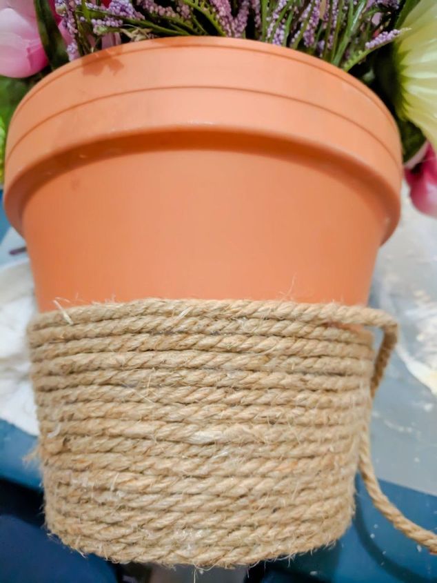 make a colorful jute wrapped flowerpot easy beautiful