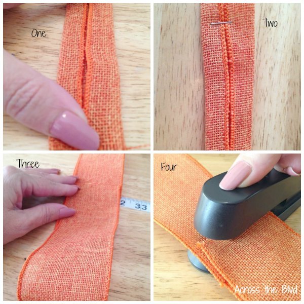 como fazer um lao de fita simples com fio para guirlandas