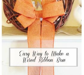 how to make a simple wired ribbon bow for wreaths