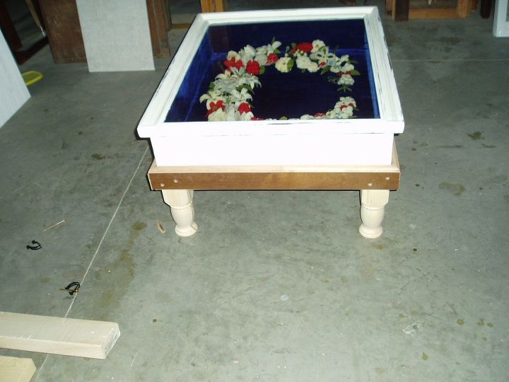 an assortment of coffee tables, Display table before adding feet