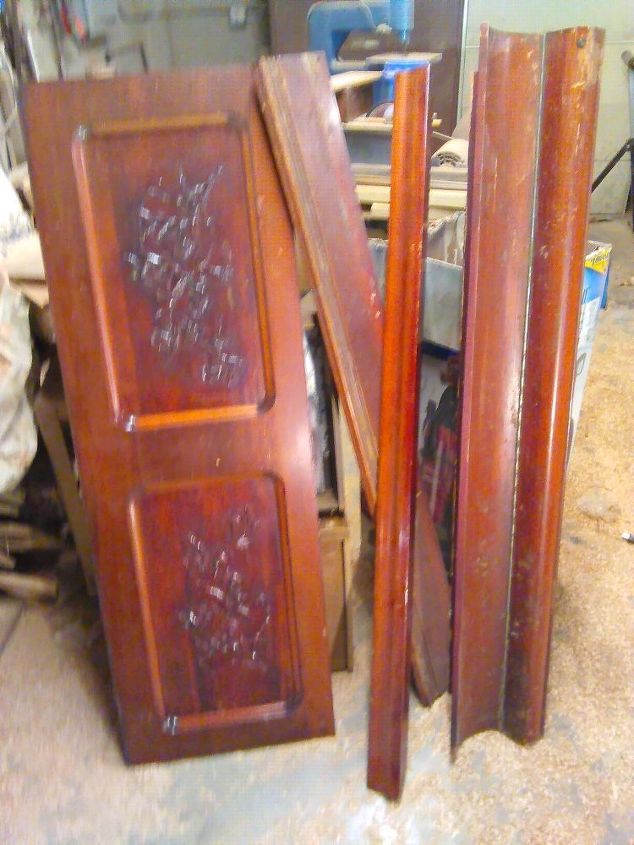 an assortment of coffee tables, Pieces of piano parts we started with