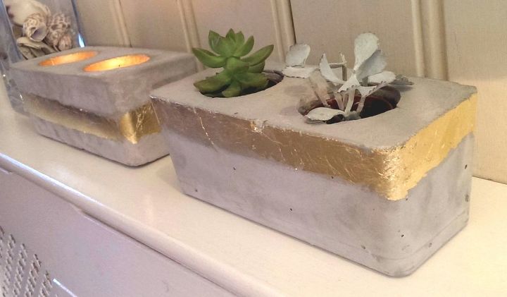 20 easy concrete projects that anyone can make, Votive Planter You decide