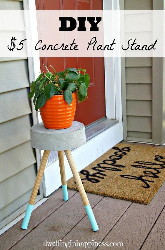 20 easy concrete projects that anyone can make, 5 Concrete Plant Stand