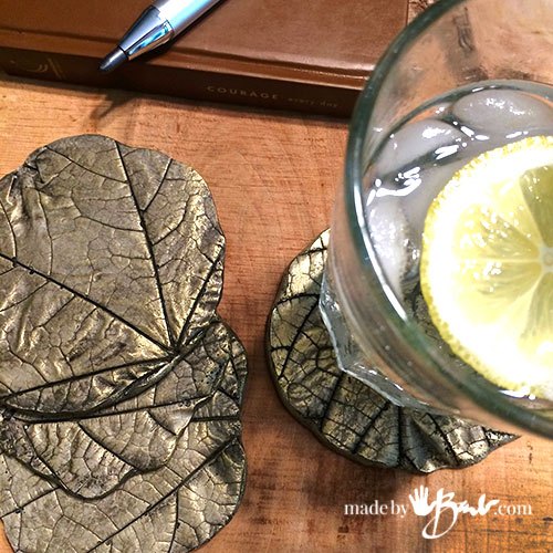 20 easy concrete projects that anyone can make, Faux Fossil Concrete Coasters