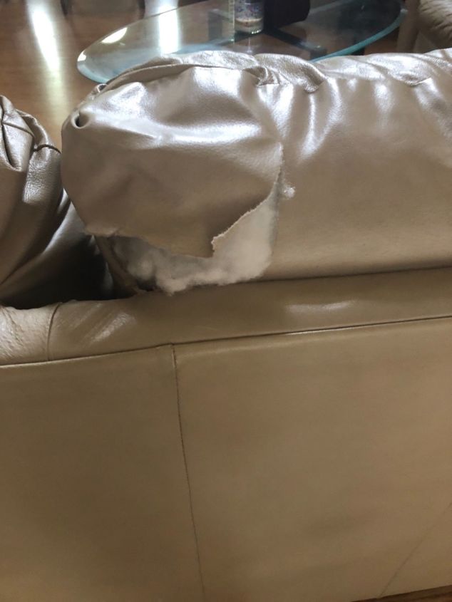 How Can I Fix A Large Rip At The Top Of Leather Sofa Hometalk Leather Sofa Hometalk, How To Sew A Rip In Leather Sofa