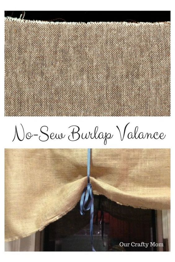 how to make a no sew burlap valance