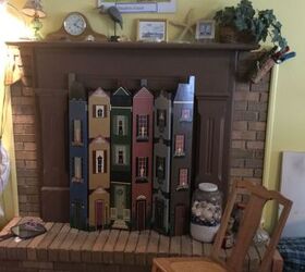q fix a fireplace that is not centered in the brick