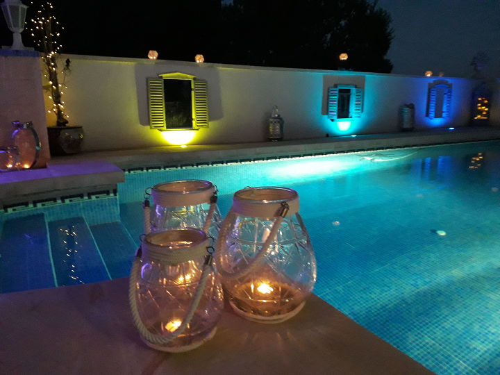 nuestros 15 finalistas del reto de iluminacin y sus locos proyectos, Linternas para fiestas junto a la piscina de Diane