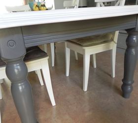renewing a second hand kitchen table with paint