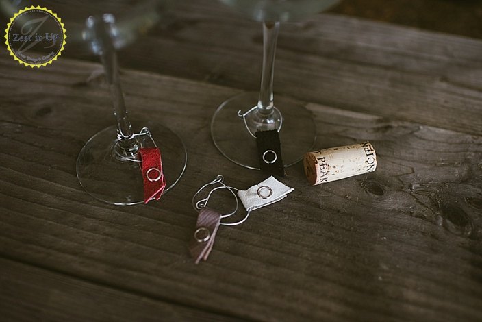 diy leather wine charms